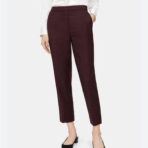ANN TAYLOR Lindsay Dress Pants Womens Sz 4 Chocolate/ Dark Brown Straight Ankle